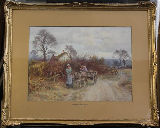 Frederick James Knowles (1831-1908) Childhoods Happy Days, and studies of horses and cattle, largest 10.5 x 14.5in.